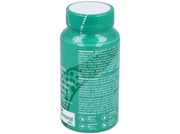 Opticir Castaño-Centella-Ruscus-Vid-Hamameli 60Cap