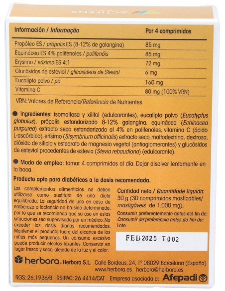 Actifens Propolactiv Plus 30Comp.