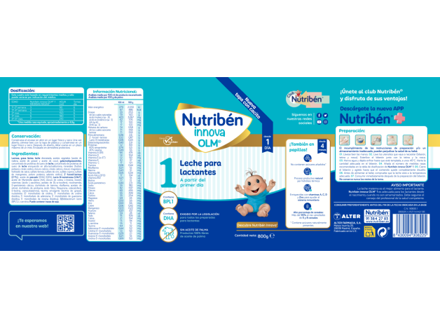 Nutriben Leche Natal Innova 1 800 g
