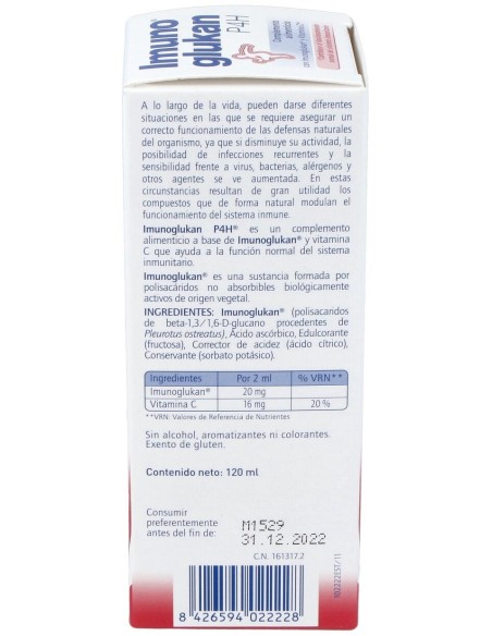 Ordesa Imunoglukan P4H Suspensión, 120 Ml