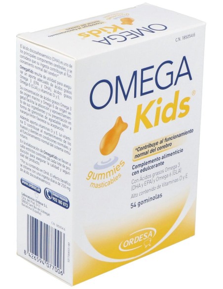Omegakids Gummies Masticables, 54 Uds