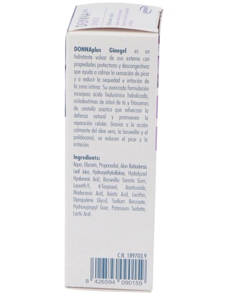 Donnaplus+ Ginegel Gel Hidratante Vulvar, 35 Ml