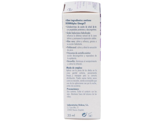 Donnaplus+ Ginegel Gel Hidratante Vulvar, 35 Ml