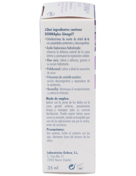 Donnaplus+ Ginegel Gel Hidratante Vulvar, 35 Ml