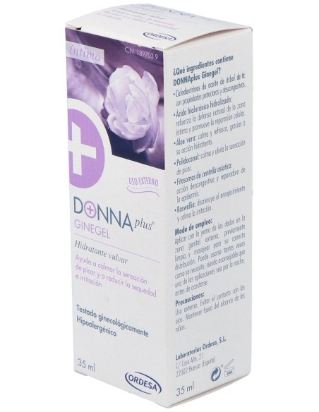 Donnaplus+ Ginegel Gel Hidratante Vulvar, 35 Ml