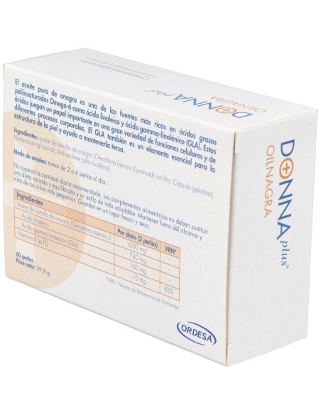Donnaplus+ Aceite De Onagra Perlas, 60 Perlas
