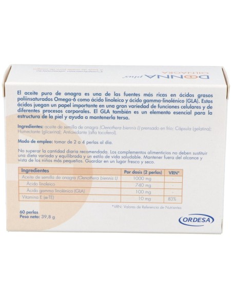 Donnaplus+ Aceite De Onagra Perlas, 60 Perlas