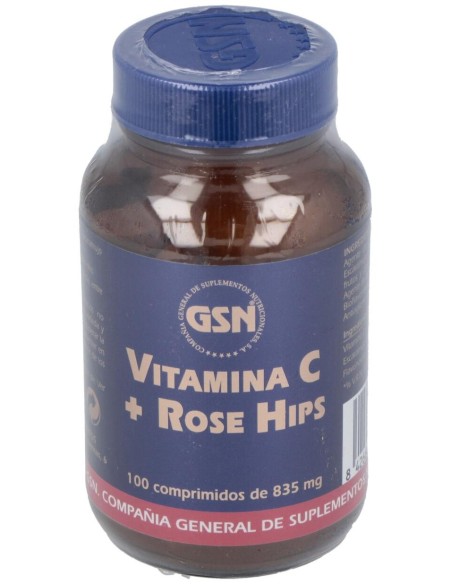Vitamina C + Rose Hips 650Mg.Con Bioflav.Citr.100C