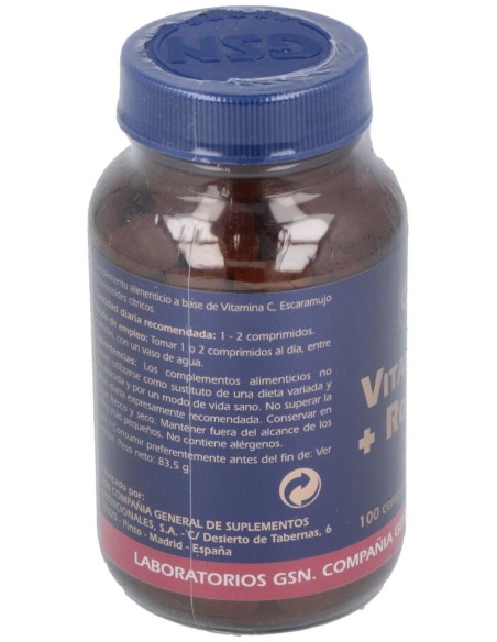 Vitamina C + Rose Hips 650Mg.Con Bioflav.Citr.100C