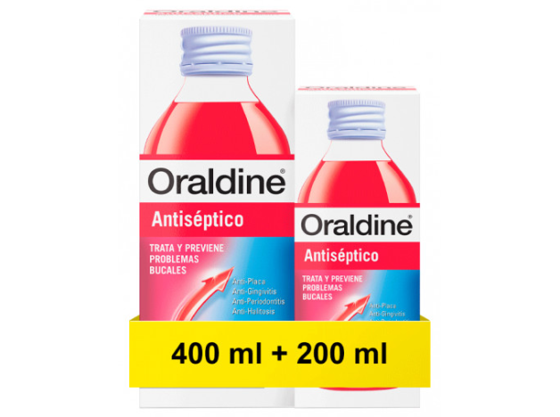 Oraldine Antiséptico 400 ml + 200 ml pack