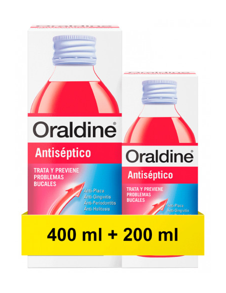 Oraldine Antiséptico 400 ml + 200 ml pack