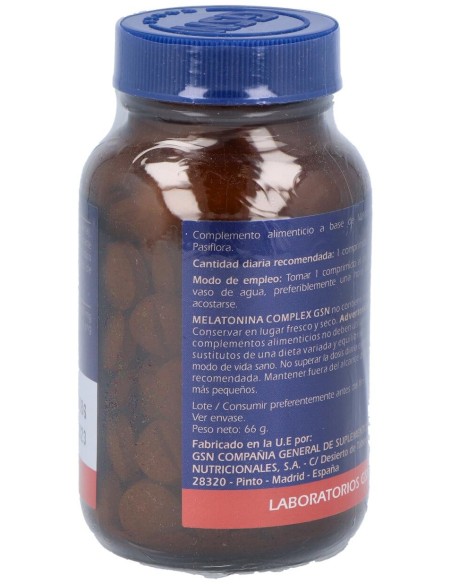 Melatonina 1Mg. Complex Con Pasiflora 120Comp.