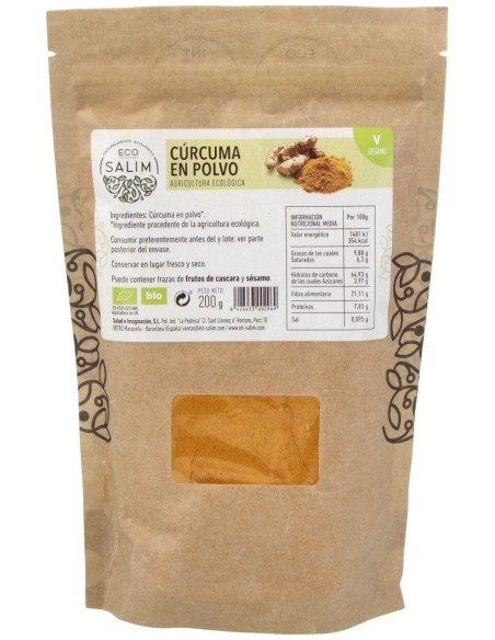 Curcuma En Polvo 200Gr. Bio Vegan