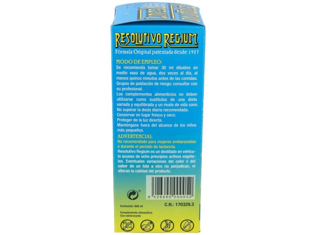 Plameca Resolutivo Regium, 600 Ml