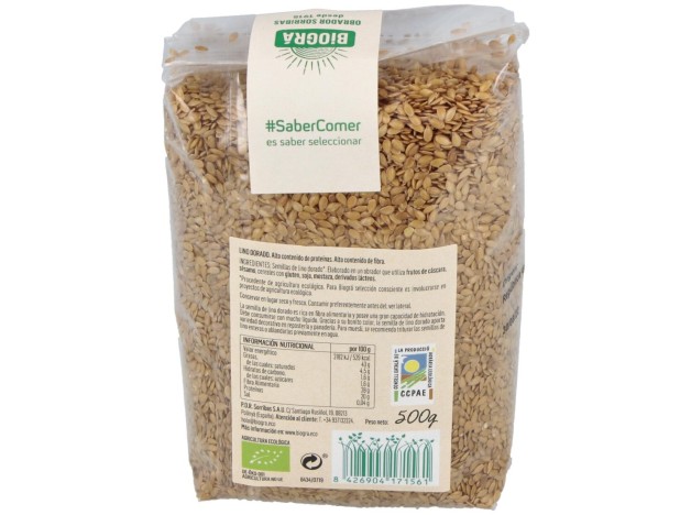 Bioga Linaza Semilla Dorada Bio 500 G