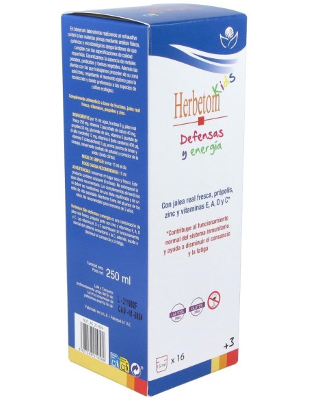 Bioserum Herbetom Kids Defensas Y Energía  250 Ml.