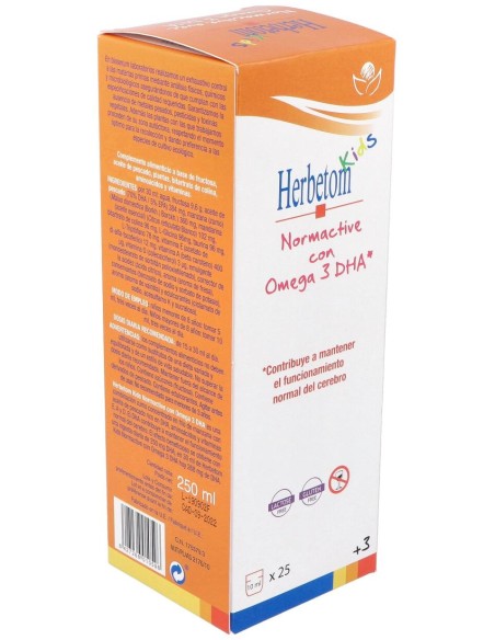 Herbetom Kids Normactive Con Omega 3Dha 250Ml.