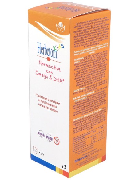 Herbetom Kids Normactive Con Omega 3Dha 250Ml.