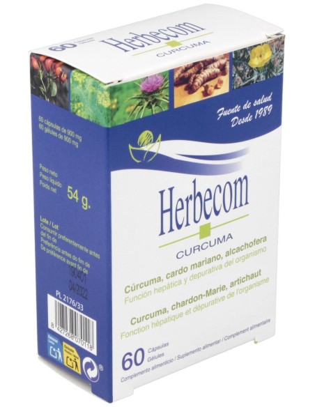 Herbecom Curcuma 60 Capsulas