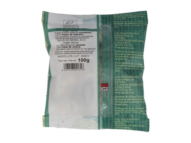 Cal Valls Nueces Del Brasil Eco 100G