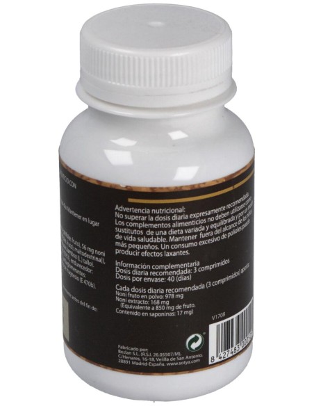 Noni 600 Mg Sotya 120 Comprimidos