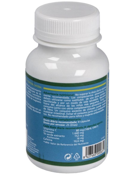 Sotya Chitosán + Té Verde + Vitamina C 600Mg 100Cáps
