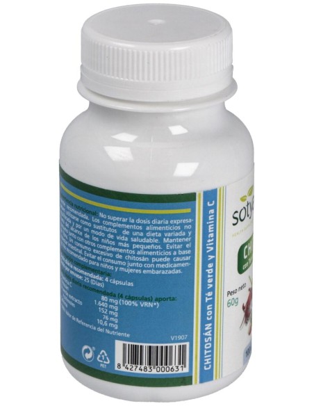 Sotya Chitosán + Té Verde + Vitamina C 600Mg 100Cáps