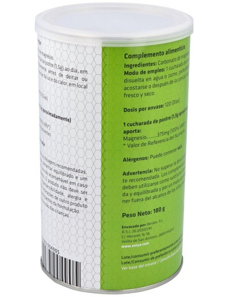 Sotya Carbonato De Magnesio Bote 180G