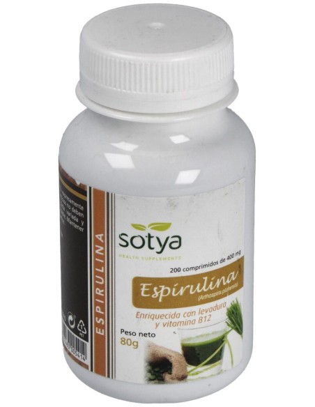 Sotya Espirulina 400 Mg 200 Cápsulas