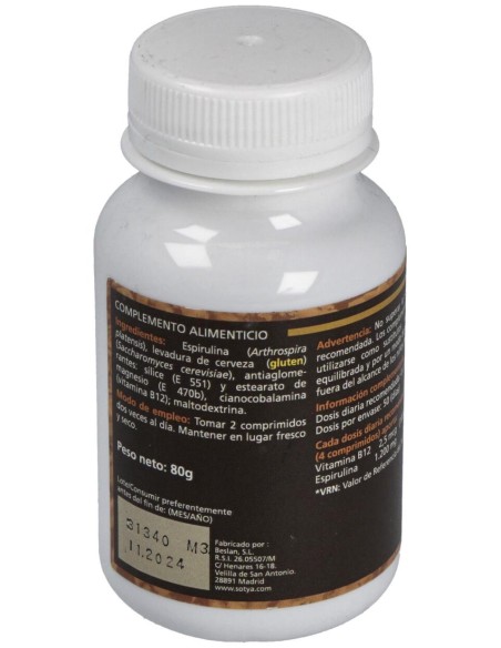 Sotya Espirulina 400 Mg 200 Cápsulas