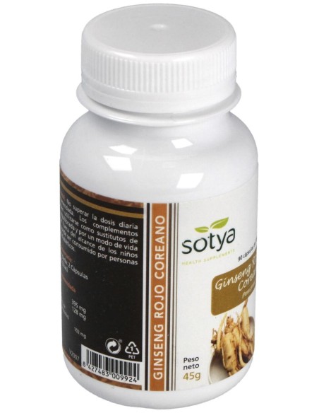 Sotya Ginseng Rojo Coreano 500Mg 90Cáps