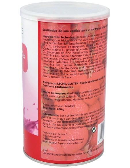 Batido Saciante Fresa 700Gr.