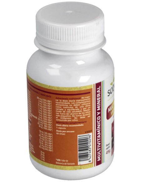 Sotya Multivitamínico Y Mineral 60 Cápsulas De 820 Mg