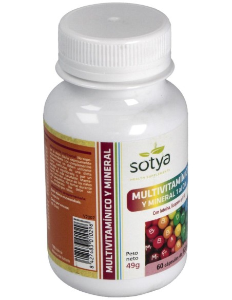 Sotya Multivitamínico Y Mineral 60 Cápsulas De 820 Mg