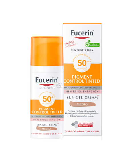 Eucerin Sun Pigment Control SPF50+ con Color Tono Medio 50 ml