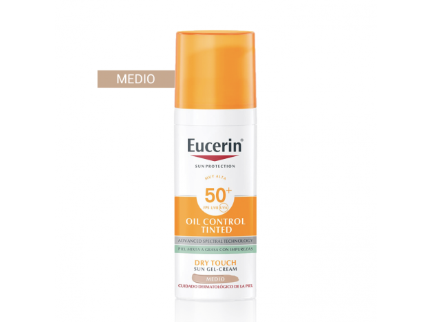 Eucerin Solar Cara Oil Control Color Tono Medio...