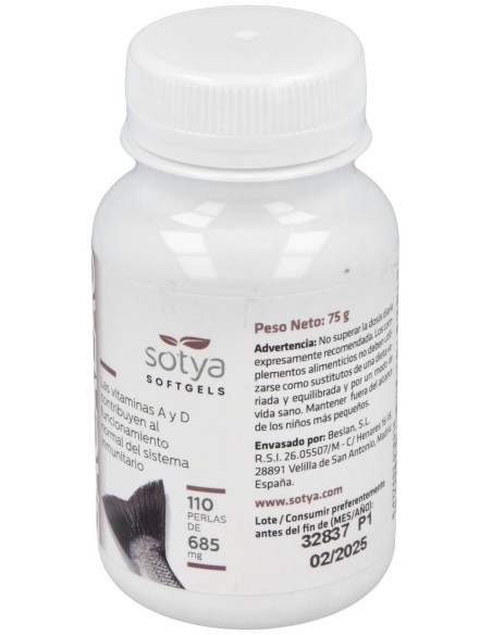 Sotya Hígado De Bacalao 700Mg 110 Perlas