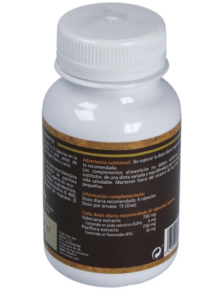 Valeriana Y Pasiflora 450Mg. 90Cap.
