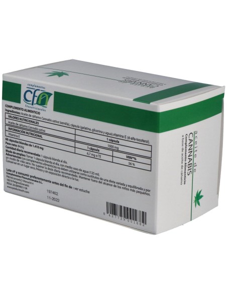 Aceite De Cannabis 1000Mg. 60Cap.Blandas