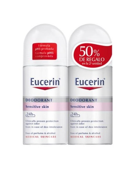 Eucerin Desodorante 24H Roll On 50 ml Duplo