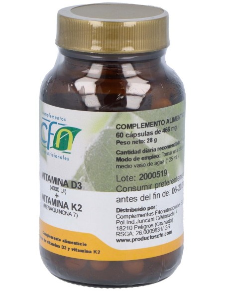 Cfn Vitamina D3+K2 60Caps