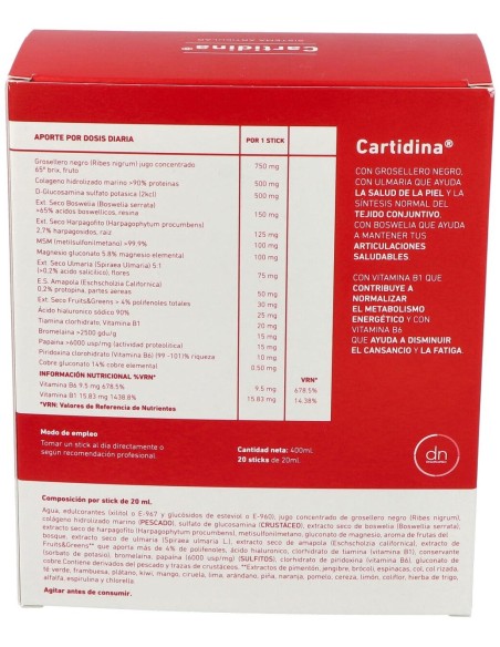 Direct Nutrition Cartidina 20Uds