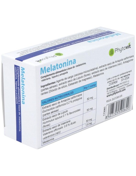 Phytovit Melatonina Dulce Dormir 30Comp