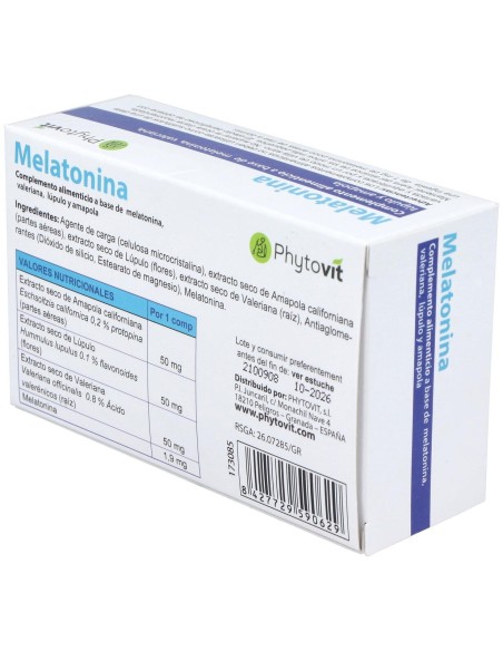 Phytovit Melatonina Dulce Dormir 30Comp