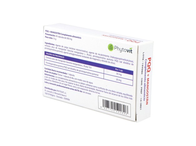 Phytovit Pqq Y Mangostán 30Caps