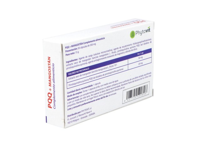 Phytovit Pqq Y Mangostán 30Caps