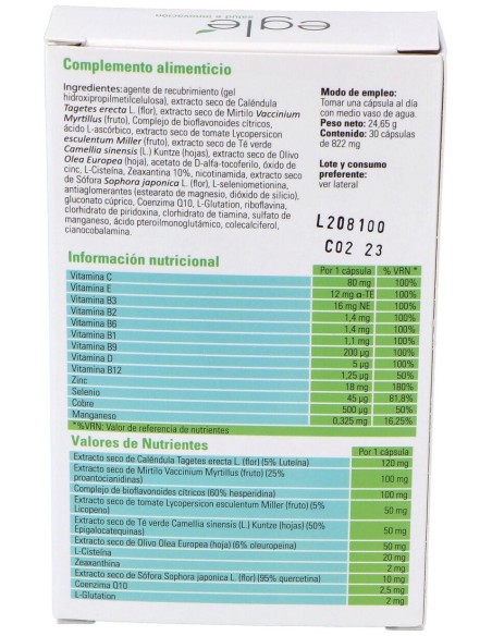 Eglé Antiomax Visión 30Caps