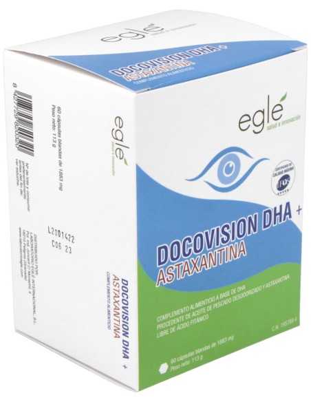 Eglé Docovision Dha + Astaxantina 60Caps
