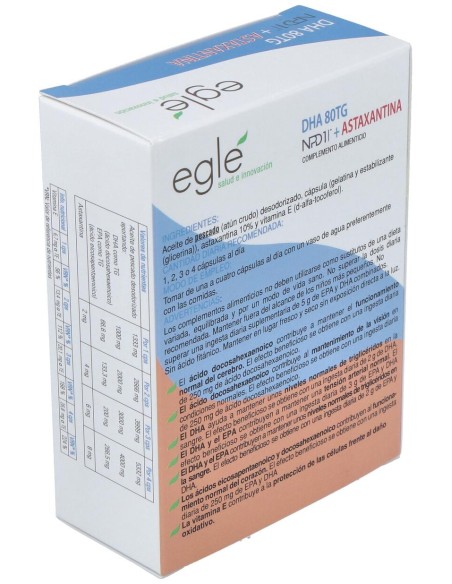 Egle Npd1 Dha 80 Tg Astaxantina 30 Perlas