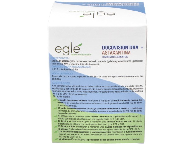Eglé Docovision Dha + Astaxantina 60Caps